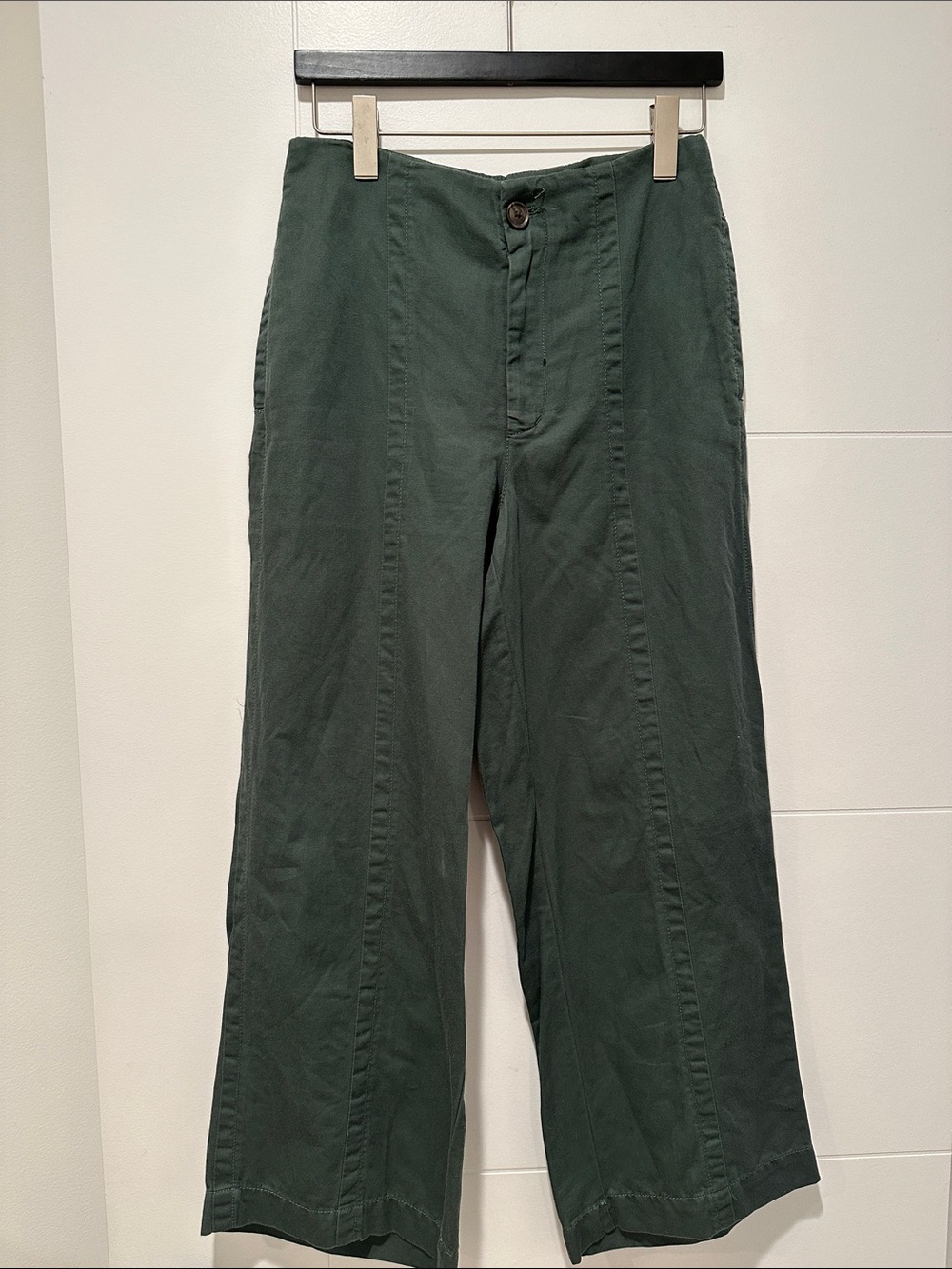 Culottes Pants in Dark Green